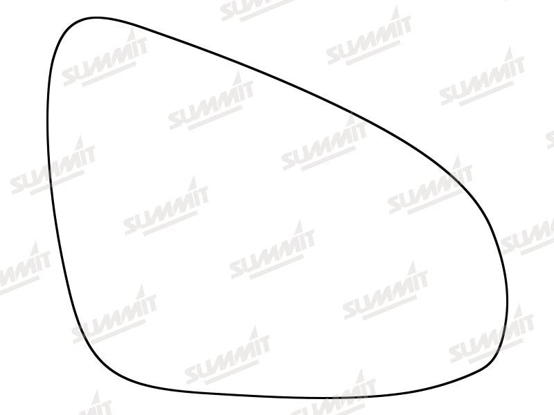 Summit Stick-On Standard Mirror Glass fits Toyota Aygo 14 on RHS