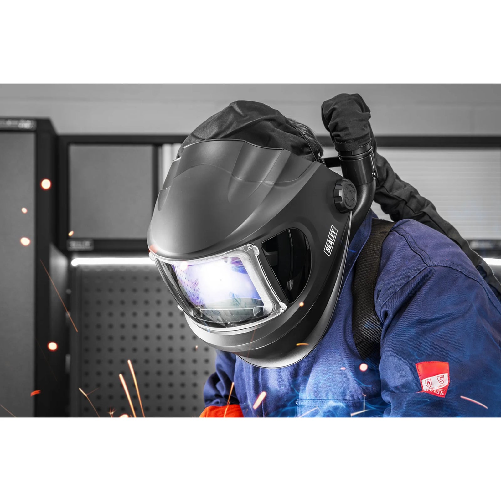 Sealey Auto Darkening Welding Helmet PWH618 with PAPR System