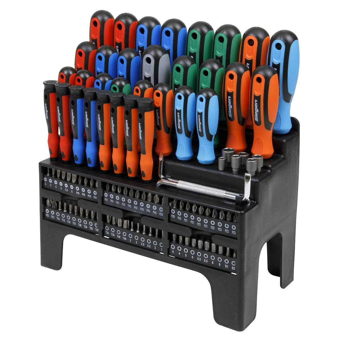 Siegen Siegen Screwdriver, Bit & Nut Driver Set 100pc S01248