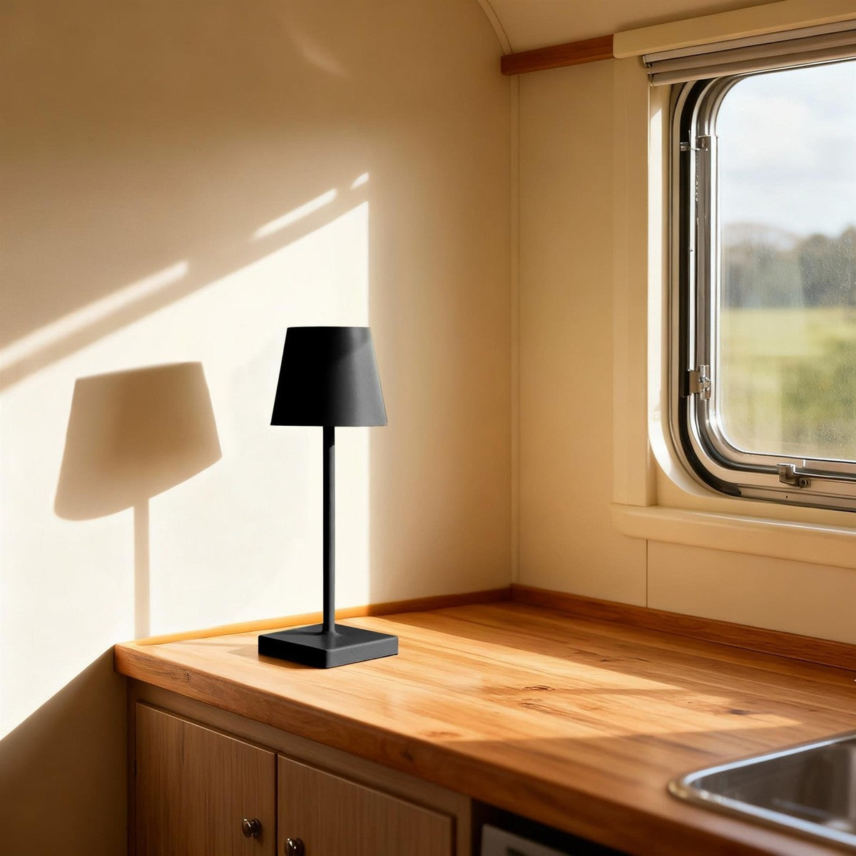 Leisurewize Caravan Camping Table Lamp - Lucia Black