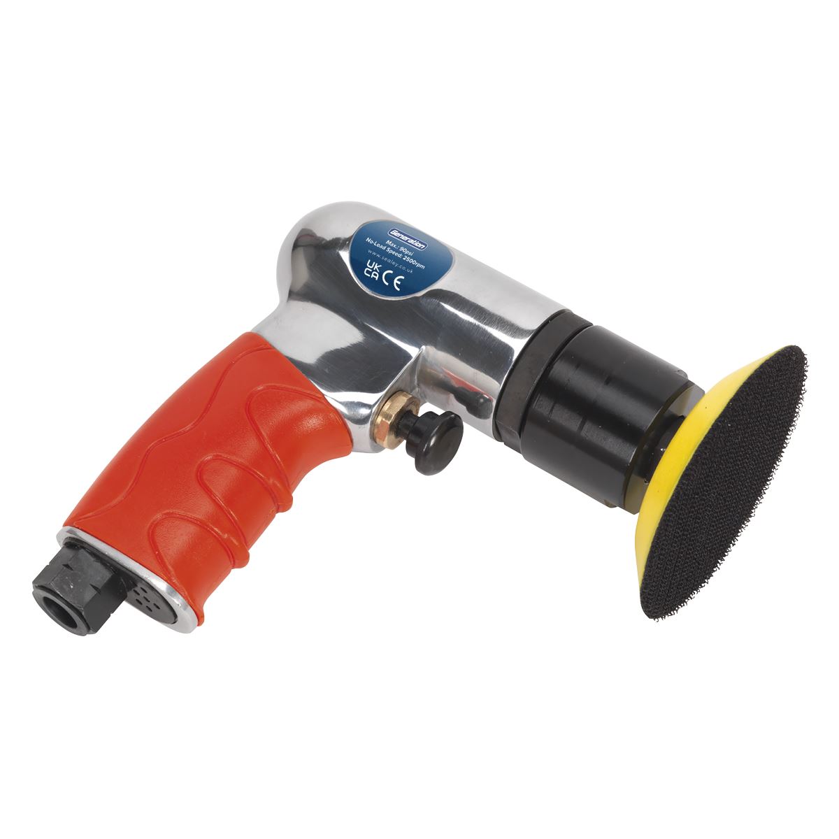 Sealey 75mm Mini Air Polisher 1/4" BSP Hook & Loop Buffing Polishing