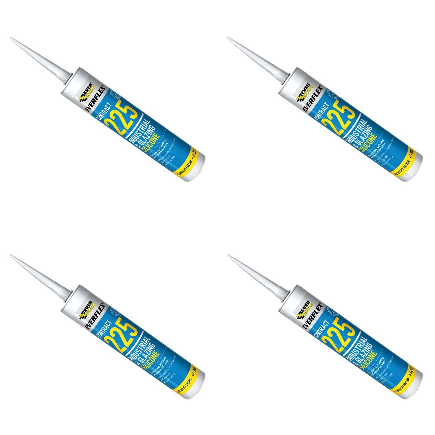 Everbuild Sika 225 Industrial & Glazing Silicone Translucent 310ml - 486135