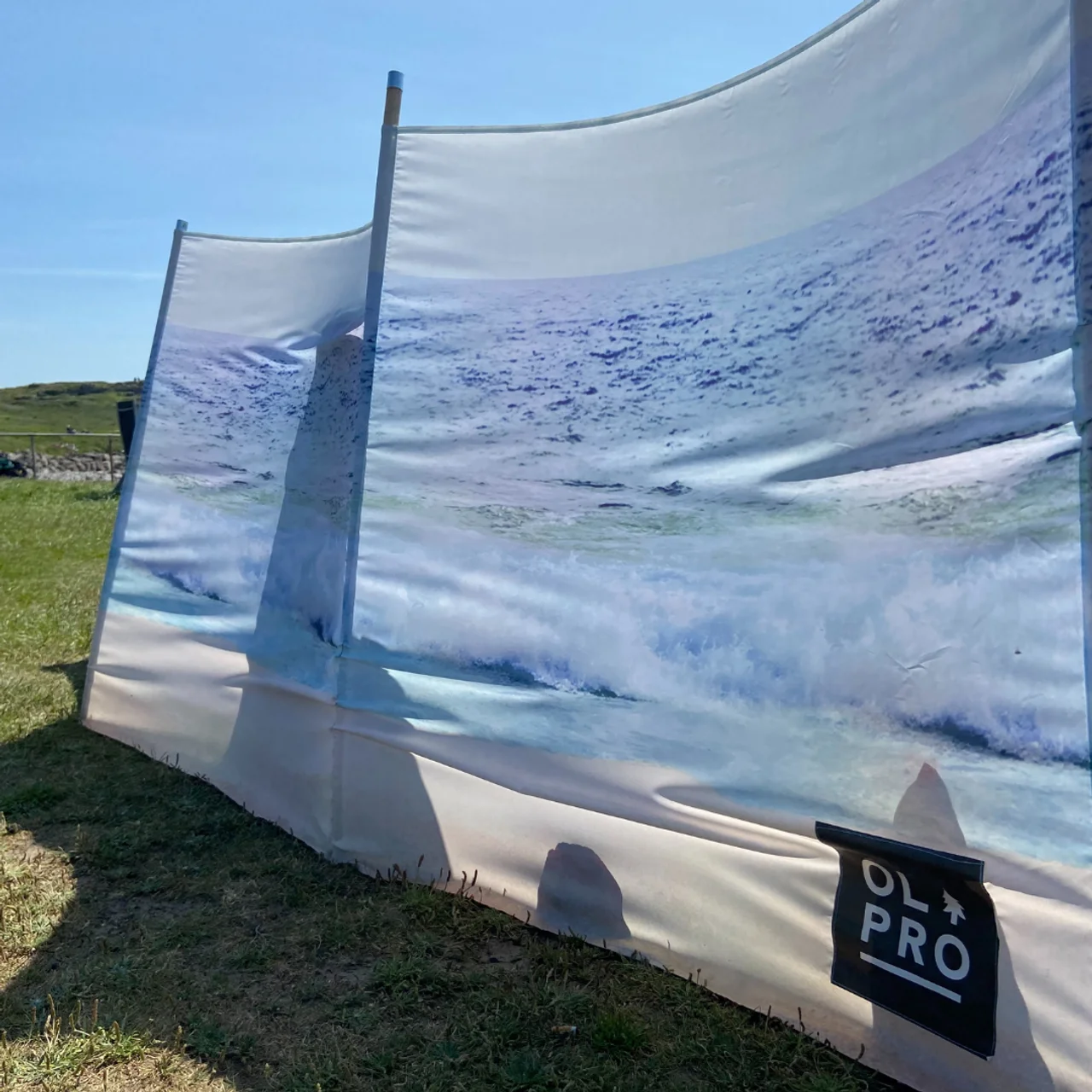 Olpro The Beach 5 Pole Windbreak (Wooden poles) 140CM High