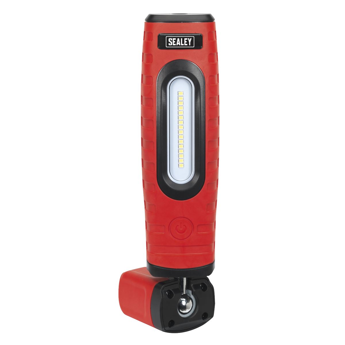 Sealey R/Charge 360 Insp Lamp 16 SMD LED + 3W LED Red 2 x Li-ion LED360PLUSR