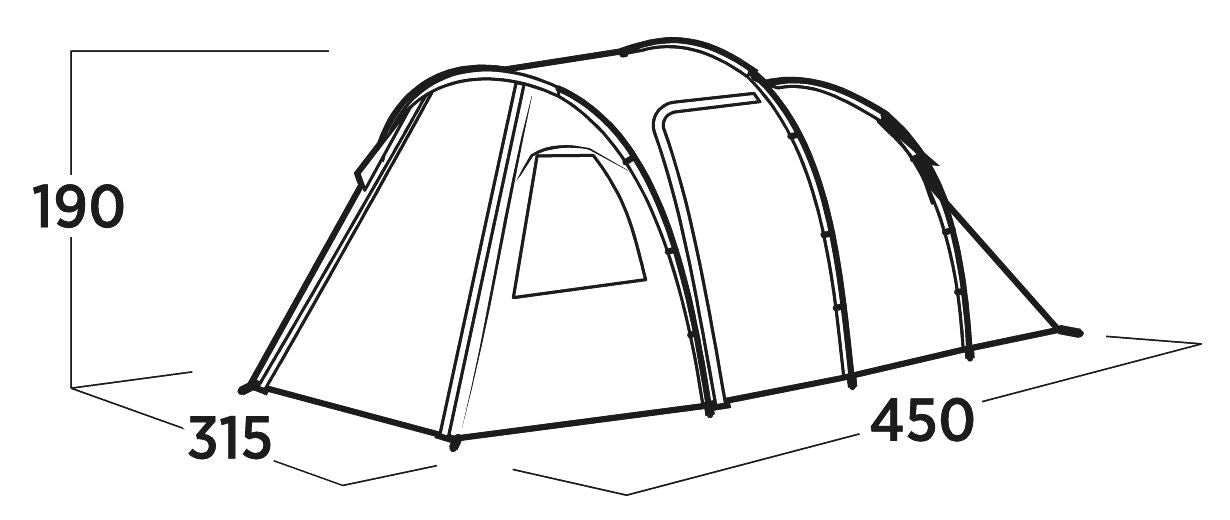 Easy Camp Hidra 5 Pole Tent Green 5 Person