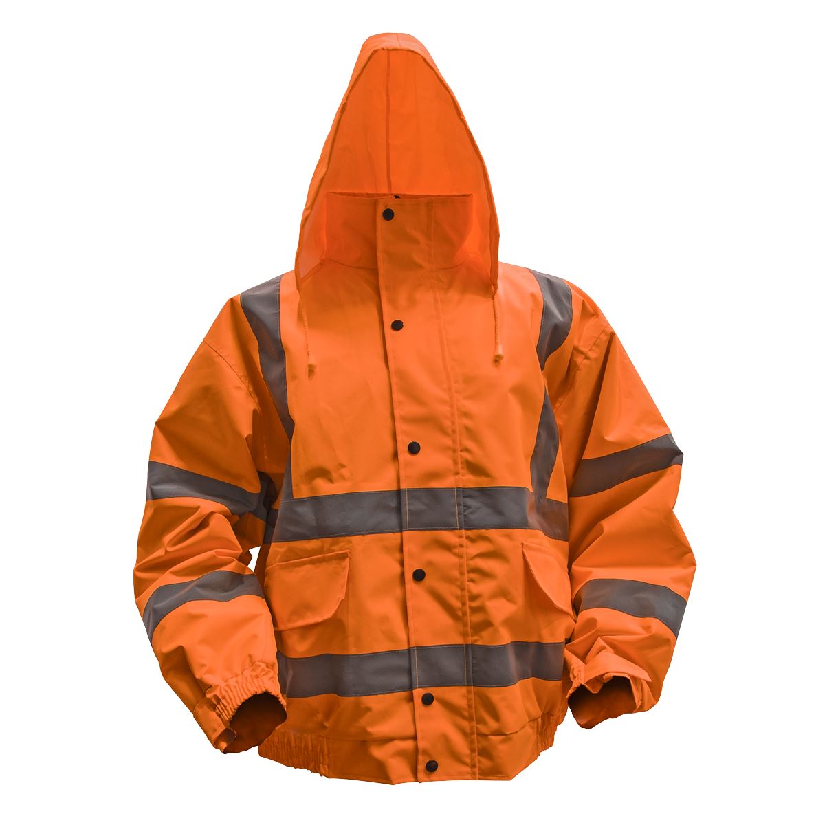 Worksafe Hi-Vis Orange Jacket Quilted Lining Elasticated Waist & Cuffs X-Large