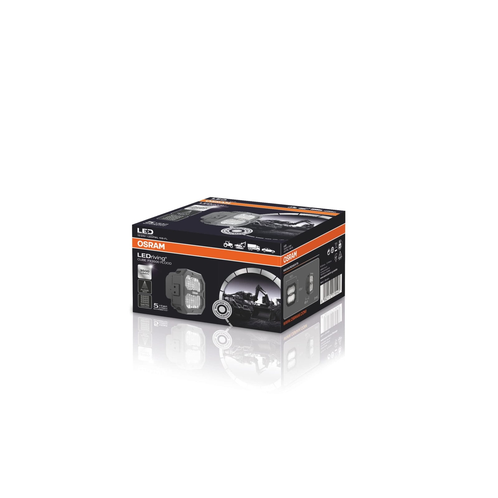 OSRAM LEDriving® Cube PX3500 Flood, LEDPWL 108-FL, OFF ROAD LED work lights