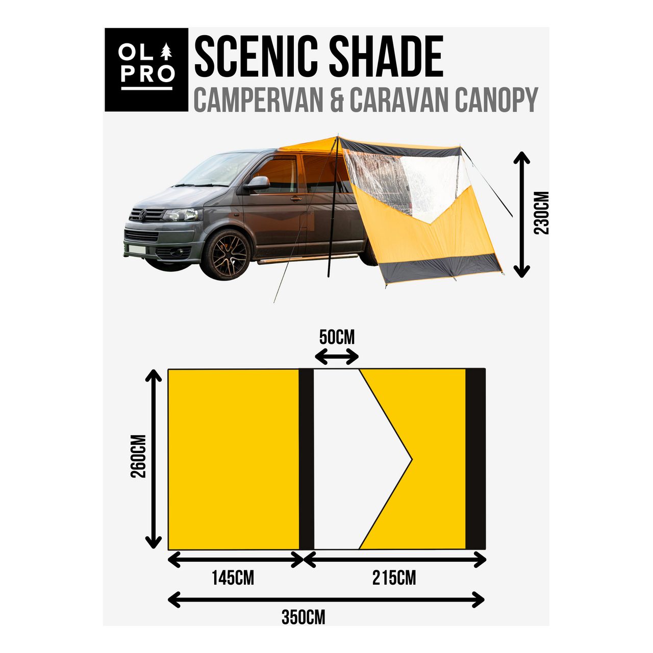 Olpro Rectangle Canopy with window (Orange)