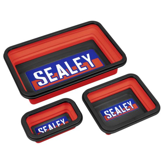 Sealey Parts Tray Collapsible Magnetic Set of 3 Tool Storage