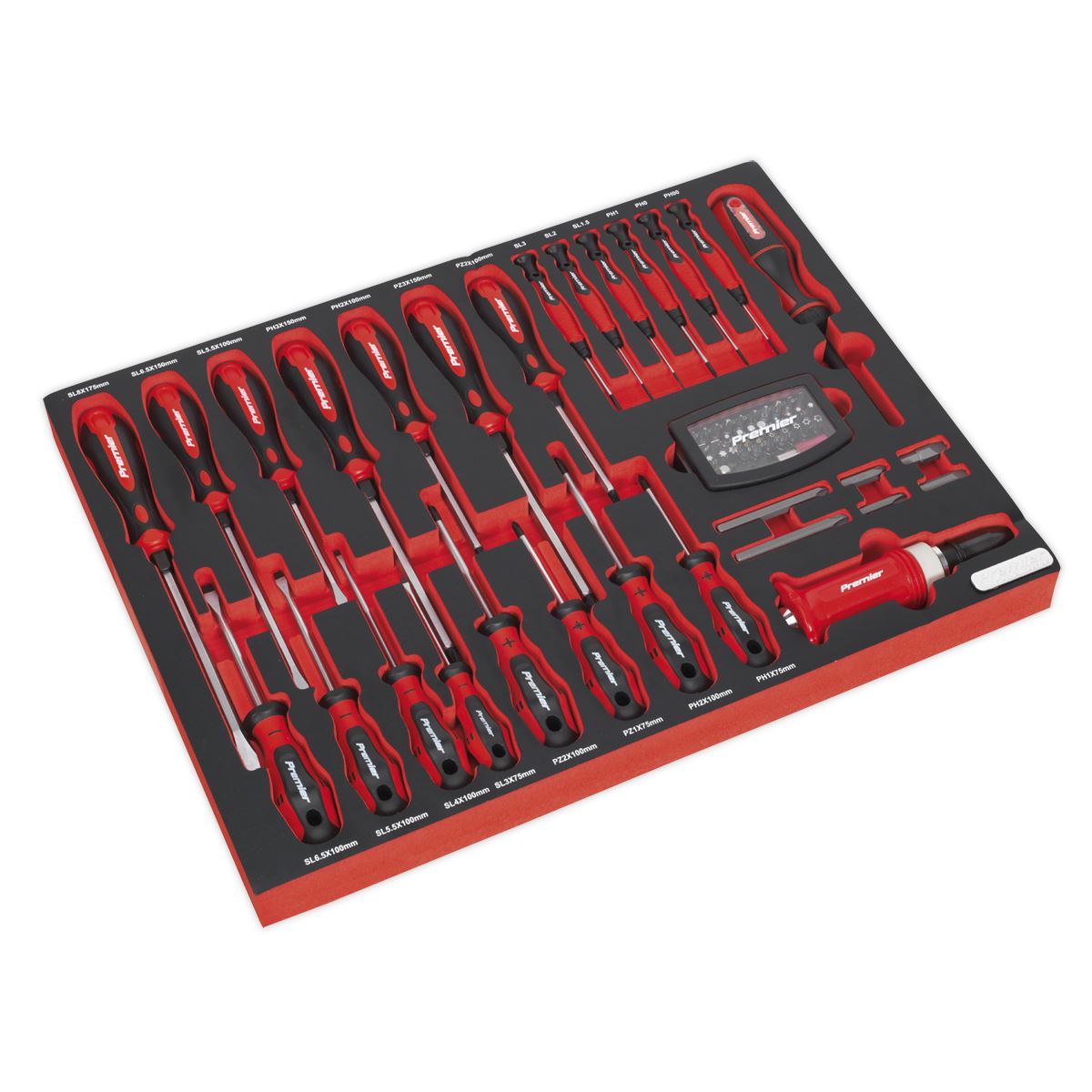 Superline PRO Tool Chest Combination 14 Drawer with 446pc Tool Kit - Red