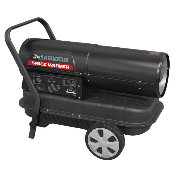Sealey Space Warmerï Paraffin/Kerosene/Diesel Heater 100000Btu/hr with Wheels