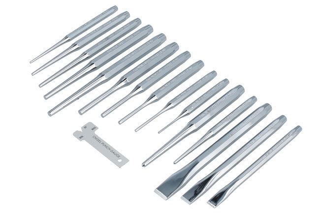 Laser Punch & Chisel Set 16pc