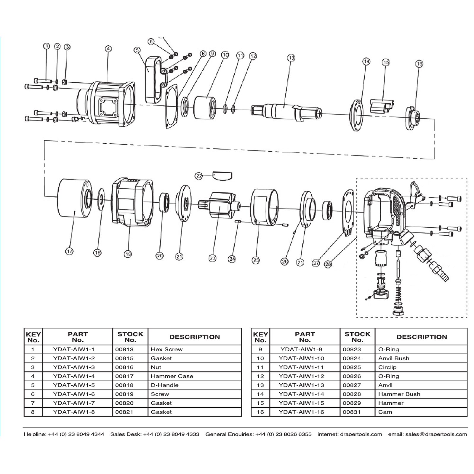 Draper ROTOR Air Tool Compressor Accessory 00838