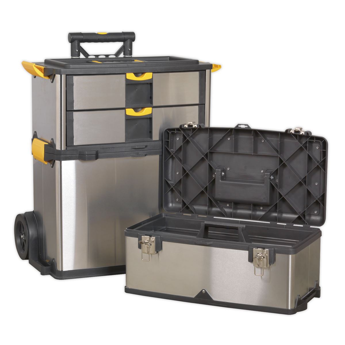 Sealey Mobile Stainless Steel/Composite Toolbox 3 Compartment AP855