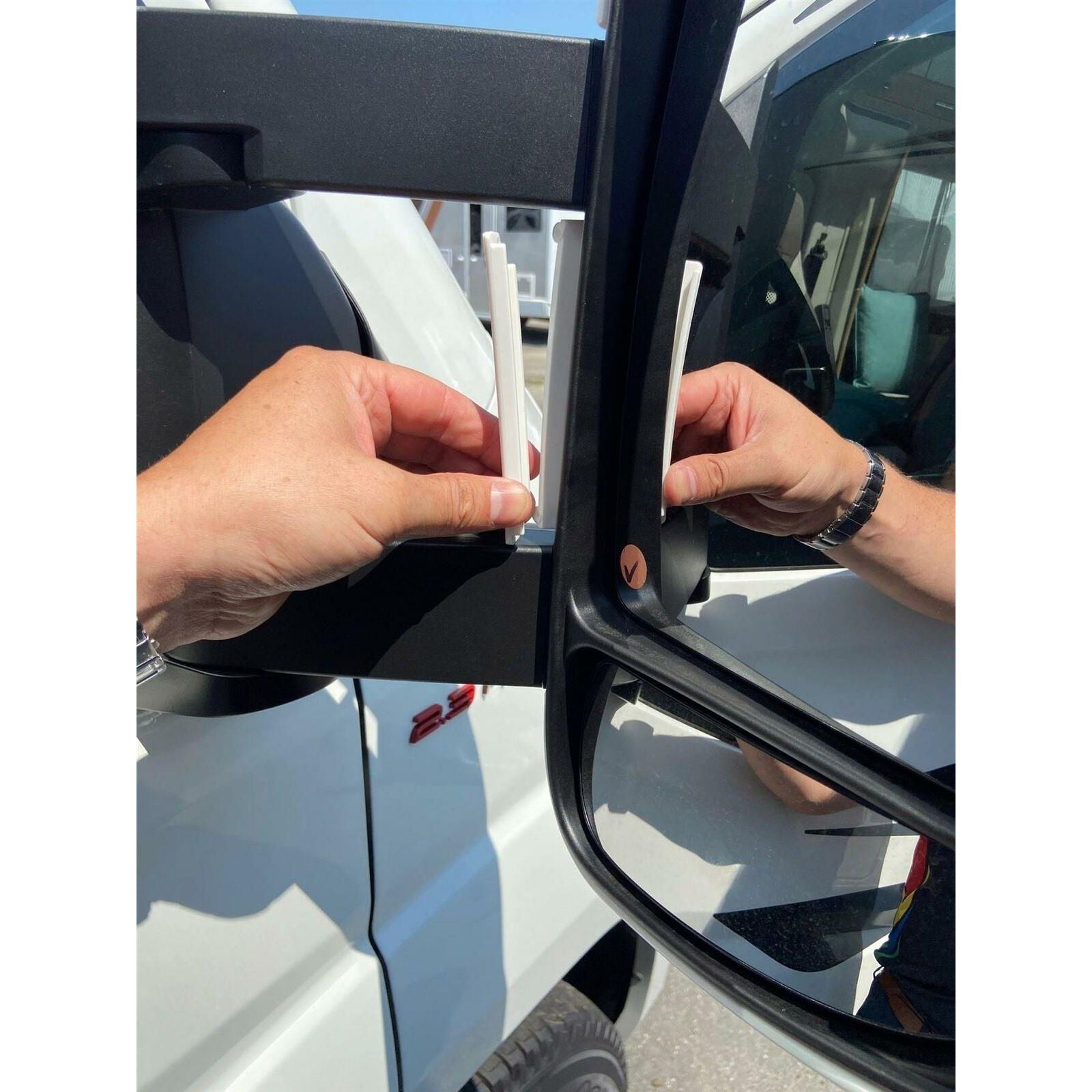 Milenco Mirror Protectors Ducato Boxer Relay Long Arm White Pair (new Model)