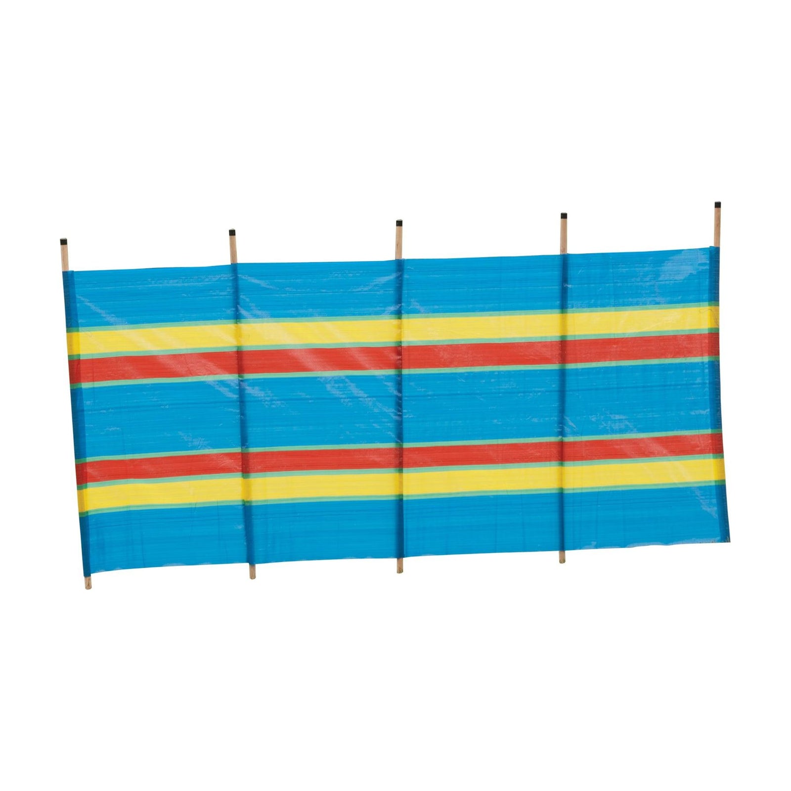 5 Pole Multicoloured Polythene Windbreak 1442