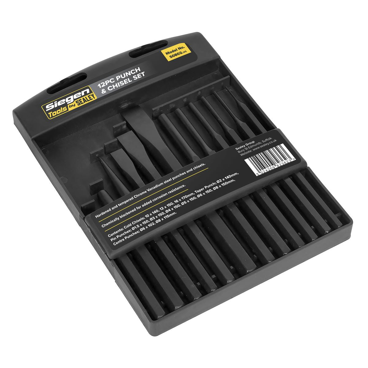 Seigen by Sealey Punch & Chisel Set 12pc S0802