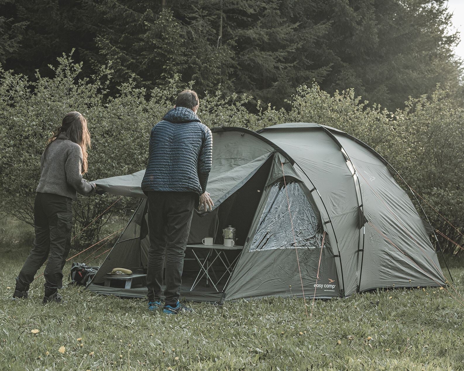 Easy Camp Kinn 4 Pole Tent Green 4 Person