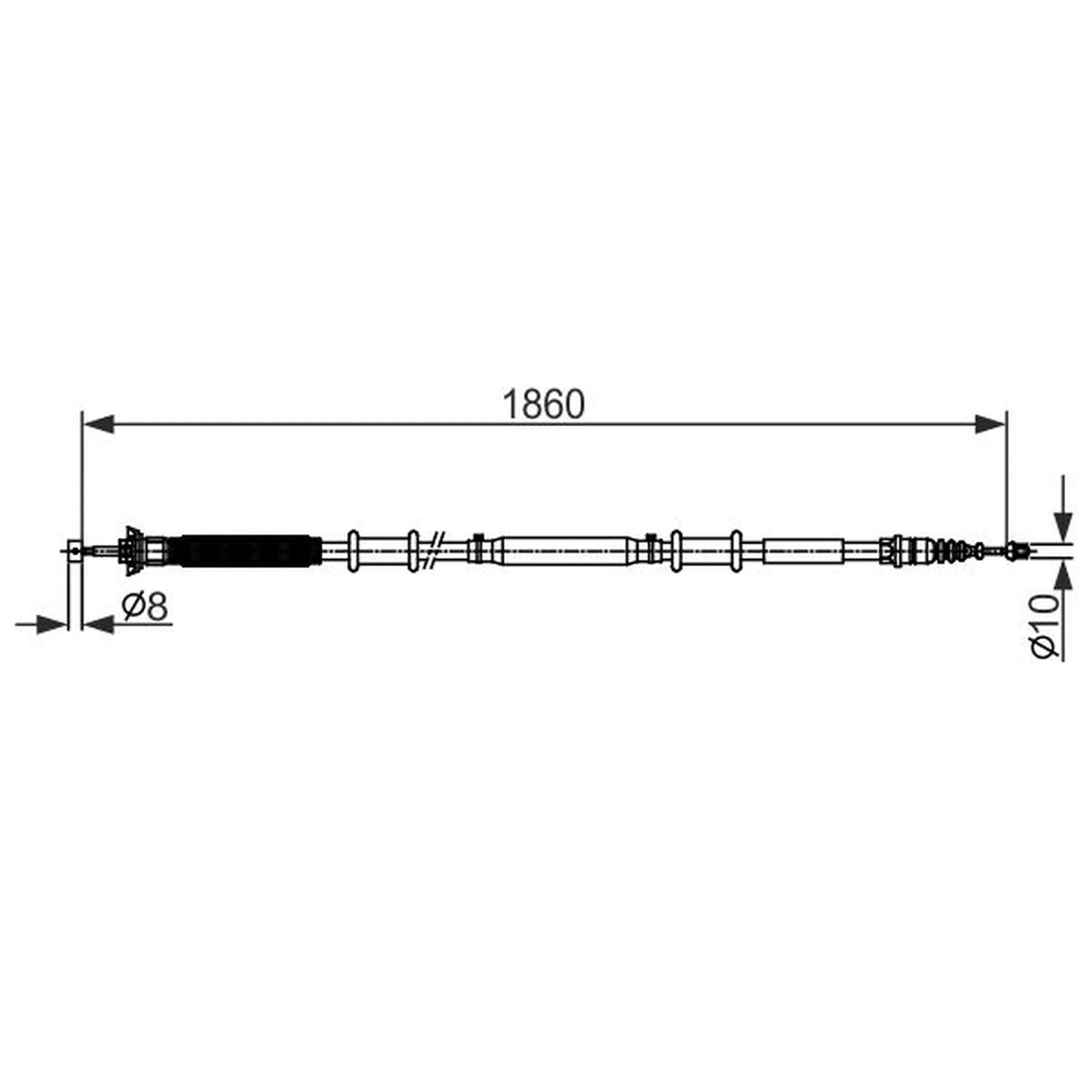 Bosch Handbrake Cable Right Rear 1 987 482 579