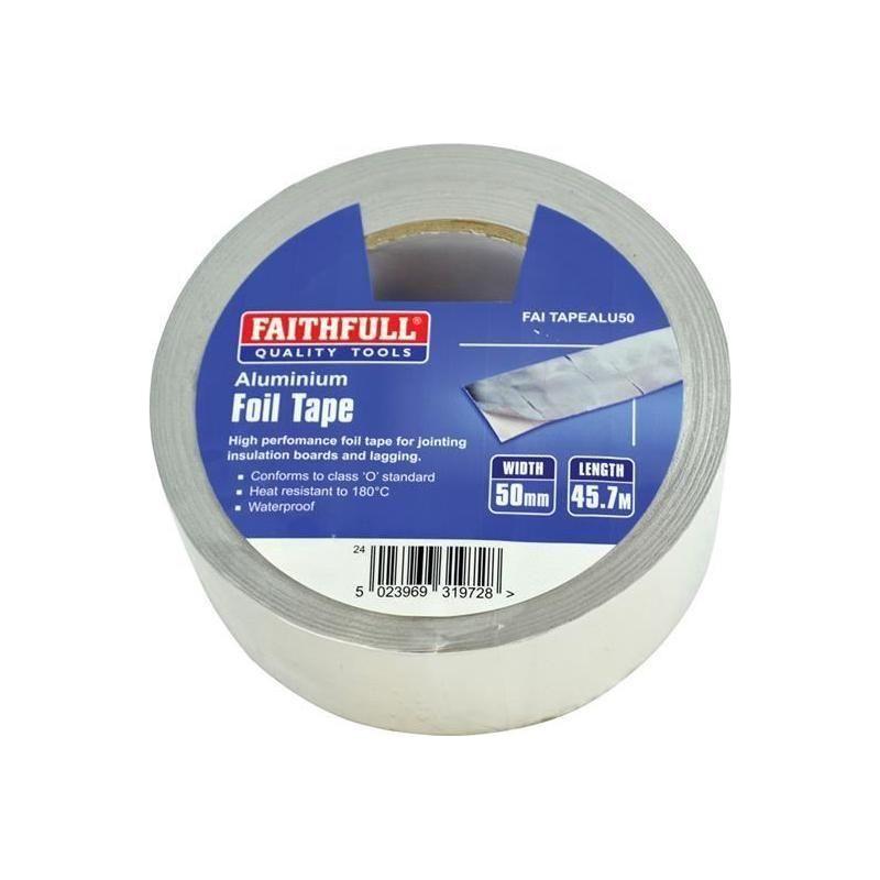 Faithfull Aluminium Foil Tape 50mm x 45.7m