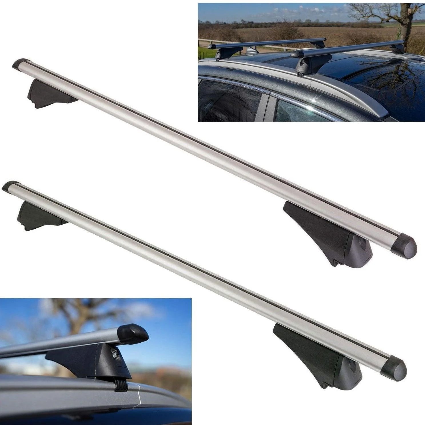 Summit Value Aluminium Roof Bars fits Audi A3 Sportback 8V 2012-2020  Hatchback 5-dr with Flush Rails