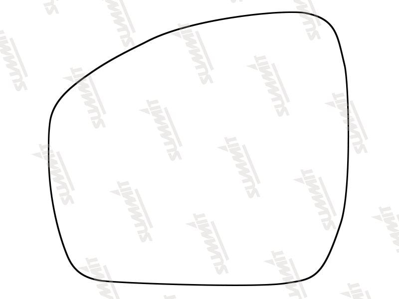 Summit Stick-On Standard Mirror Glass fits Land Rover Discovery 13 to 15 LHS