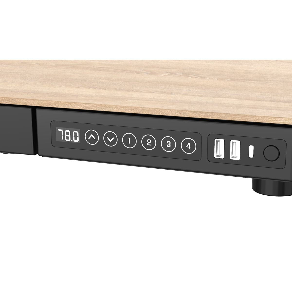 Dellonda Single Motor Electric Desk with Control Panel USB Port & Drawer