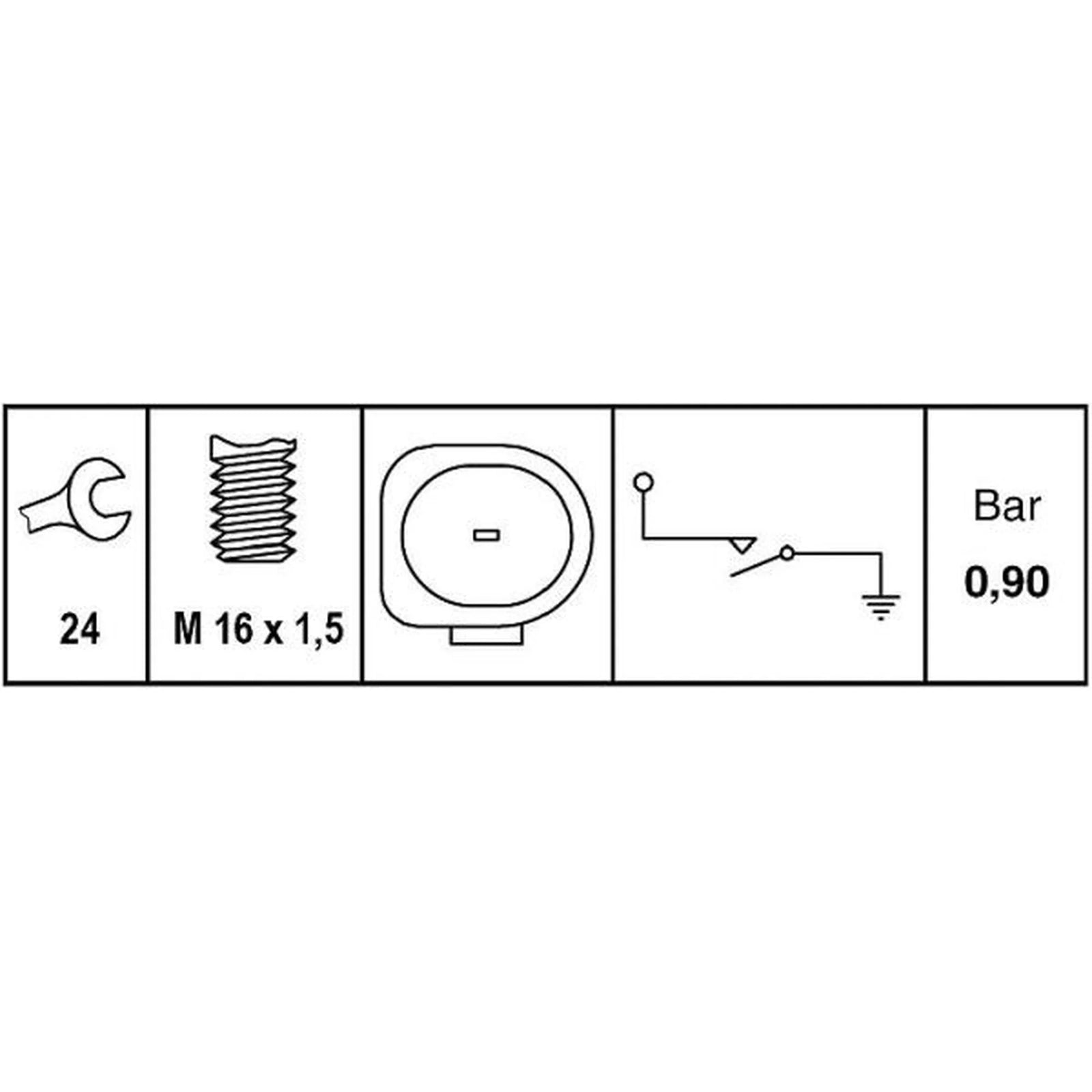 Hella Oil Pressure Sensor Switch 6ZL 003 259-721