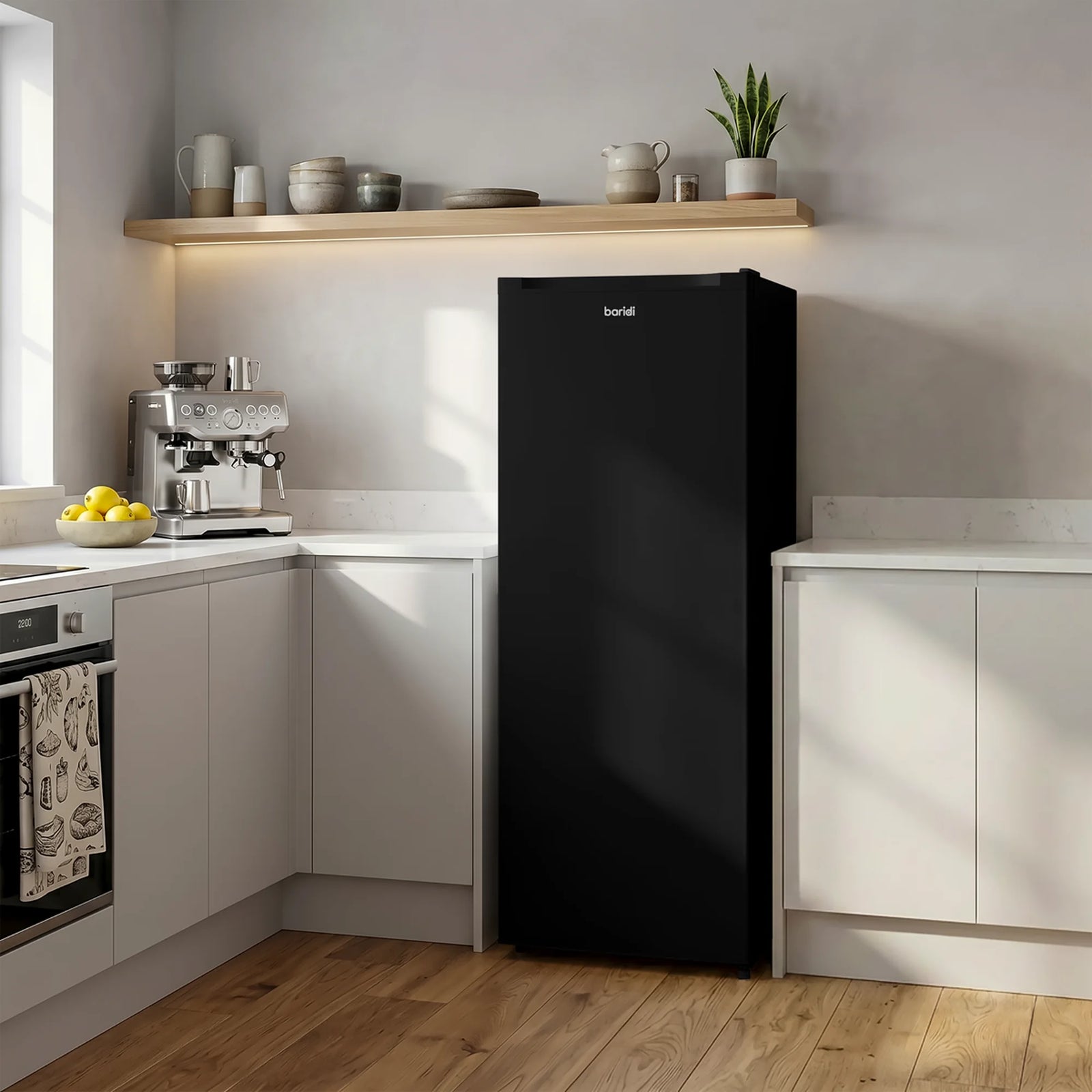 Baridi Freestanding Larder Fridge 241L - Black