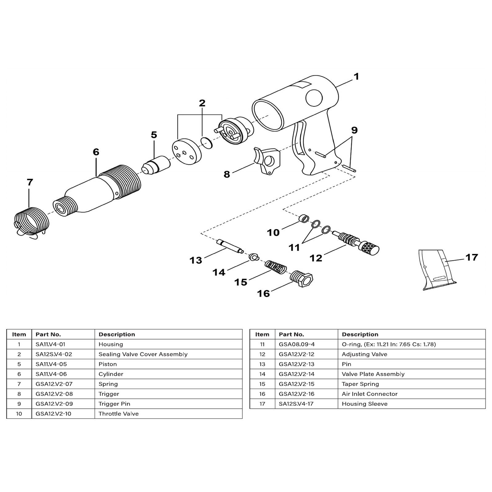 Sealey Piston SA11.V4-05