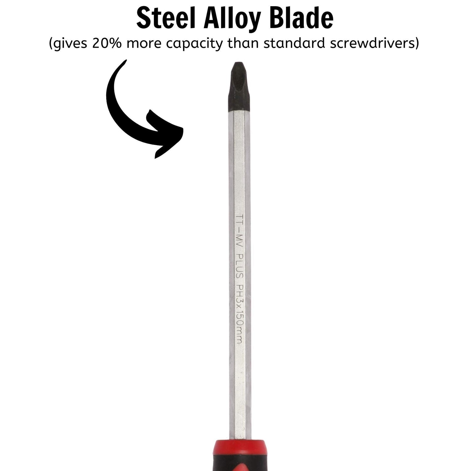 Teng Tools PH Screwdriver PH3 x 150mm XL Hex Shaft