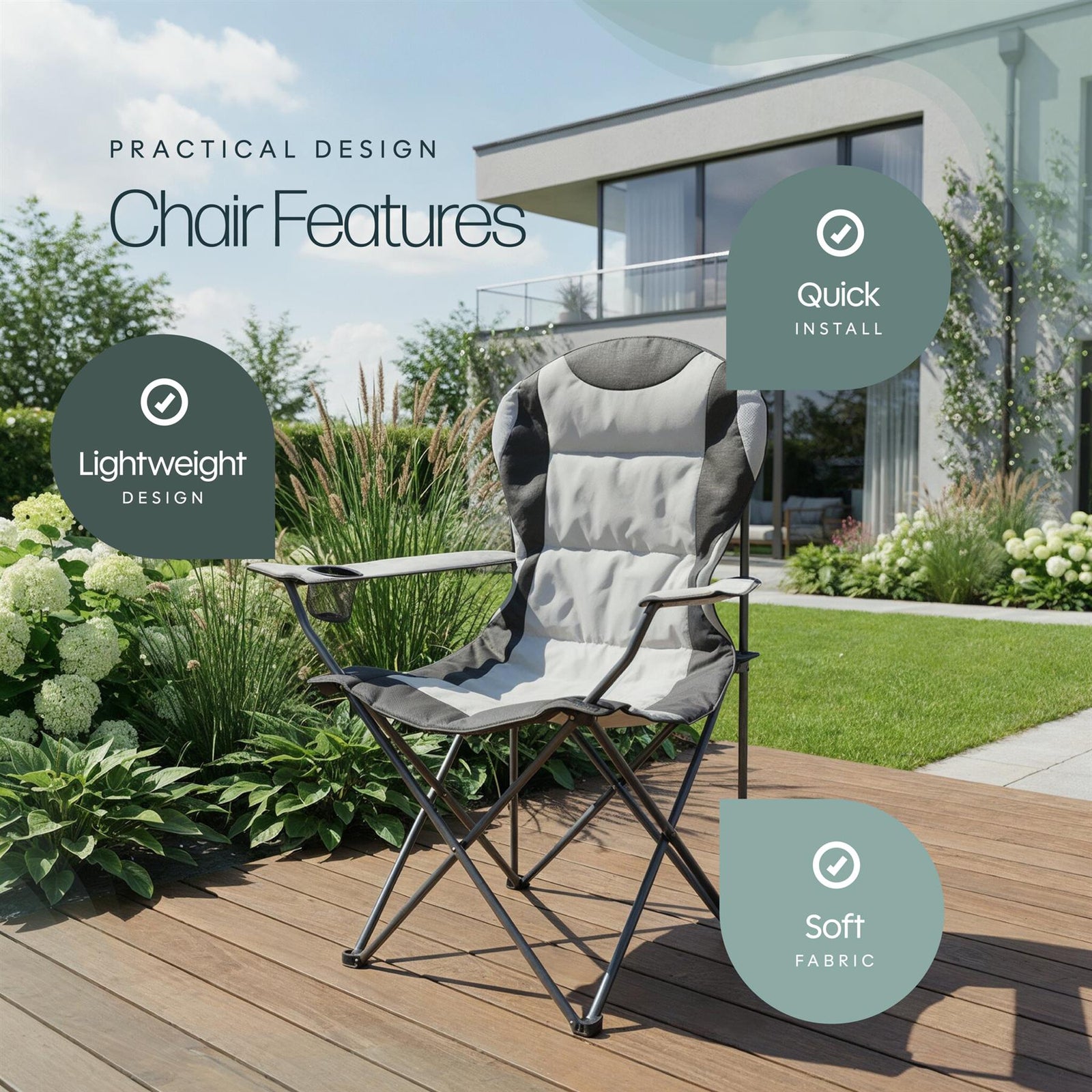 Leisurewize High Back Folding Camping Chair