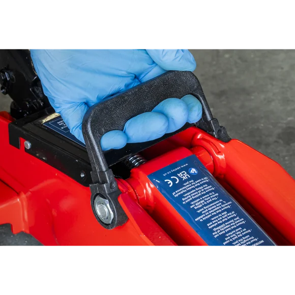 Sealey Trolley Jack 2 Tonne Short Chassis with Storage Case 1050CXD