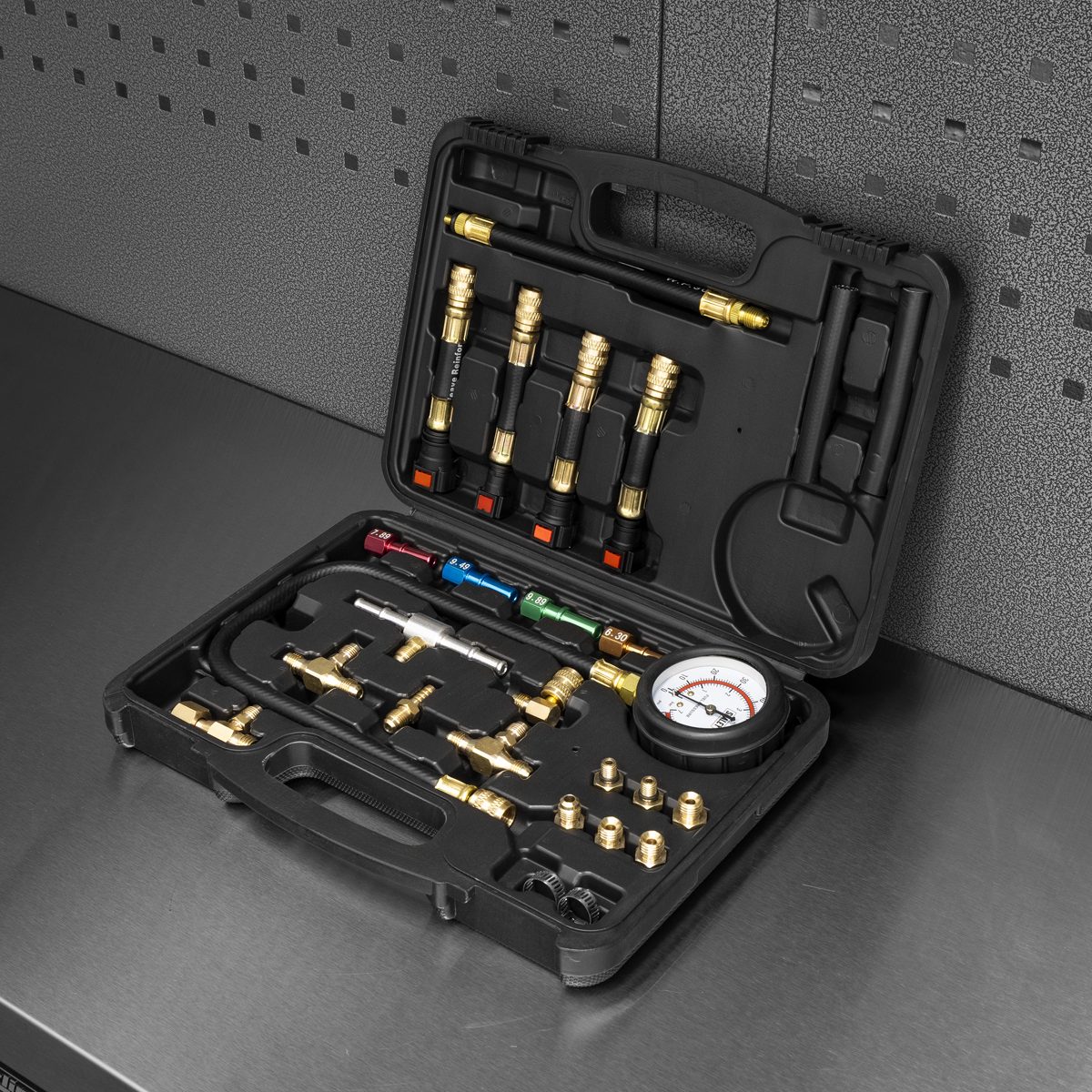 Sealey Fuel Pressure Test Kit VS564 1.4kg with 17 Connectors