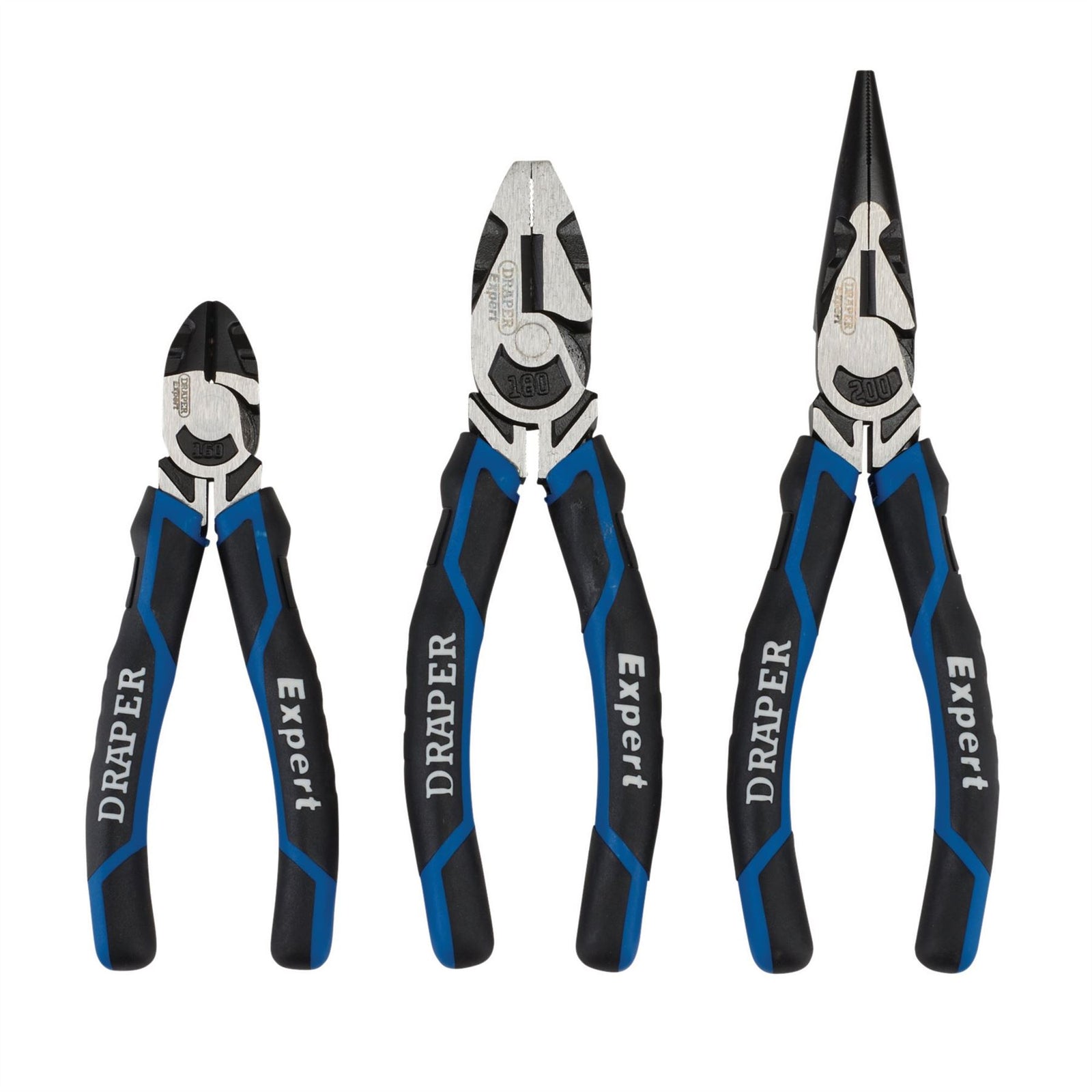 Draper High Leverage Plier Set, Blue (3 Piece) 28033