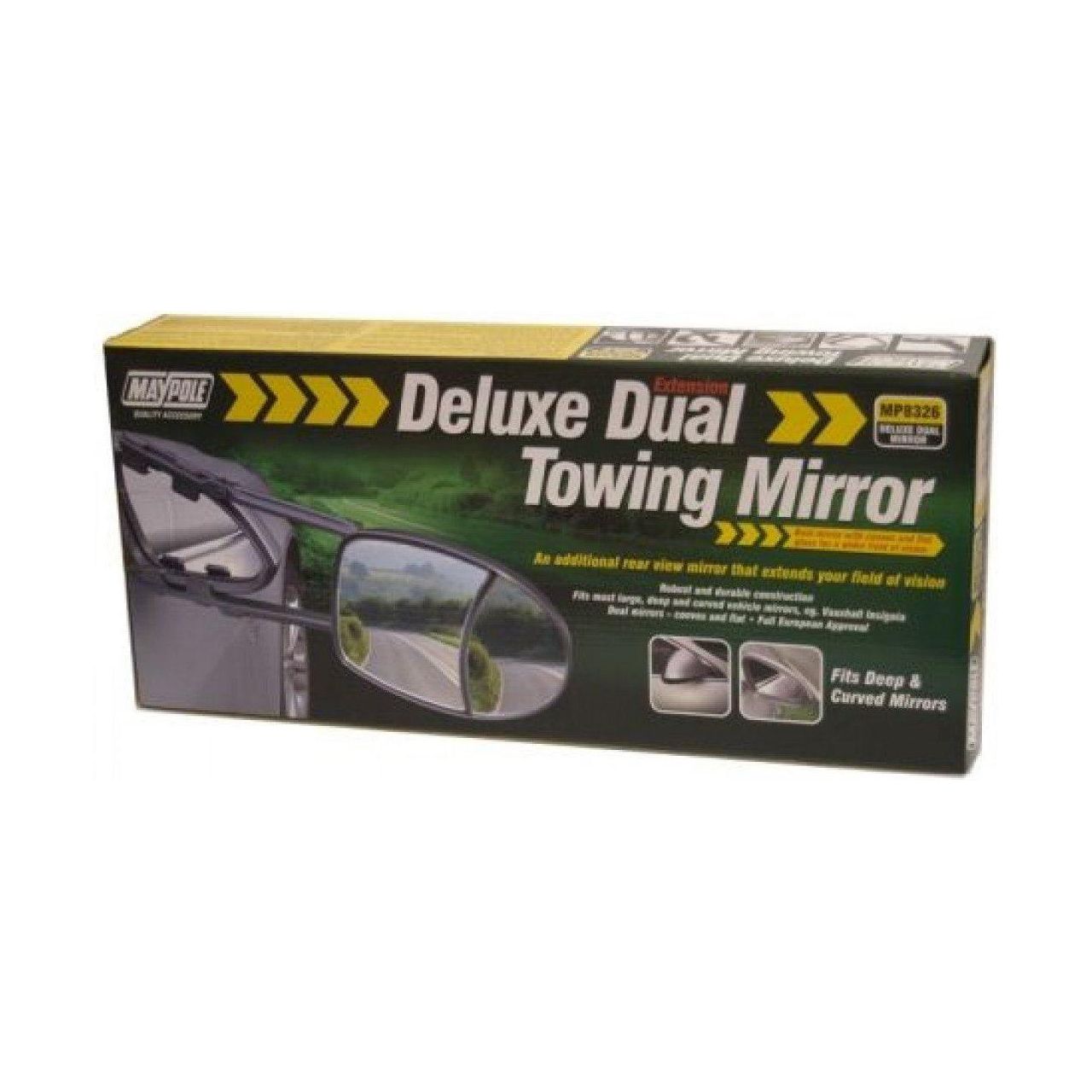 Maypole Towing Extension Mirror - Deluxe Dual Glass