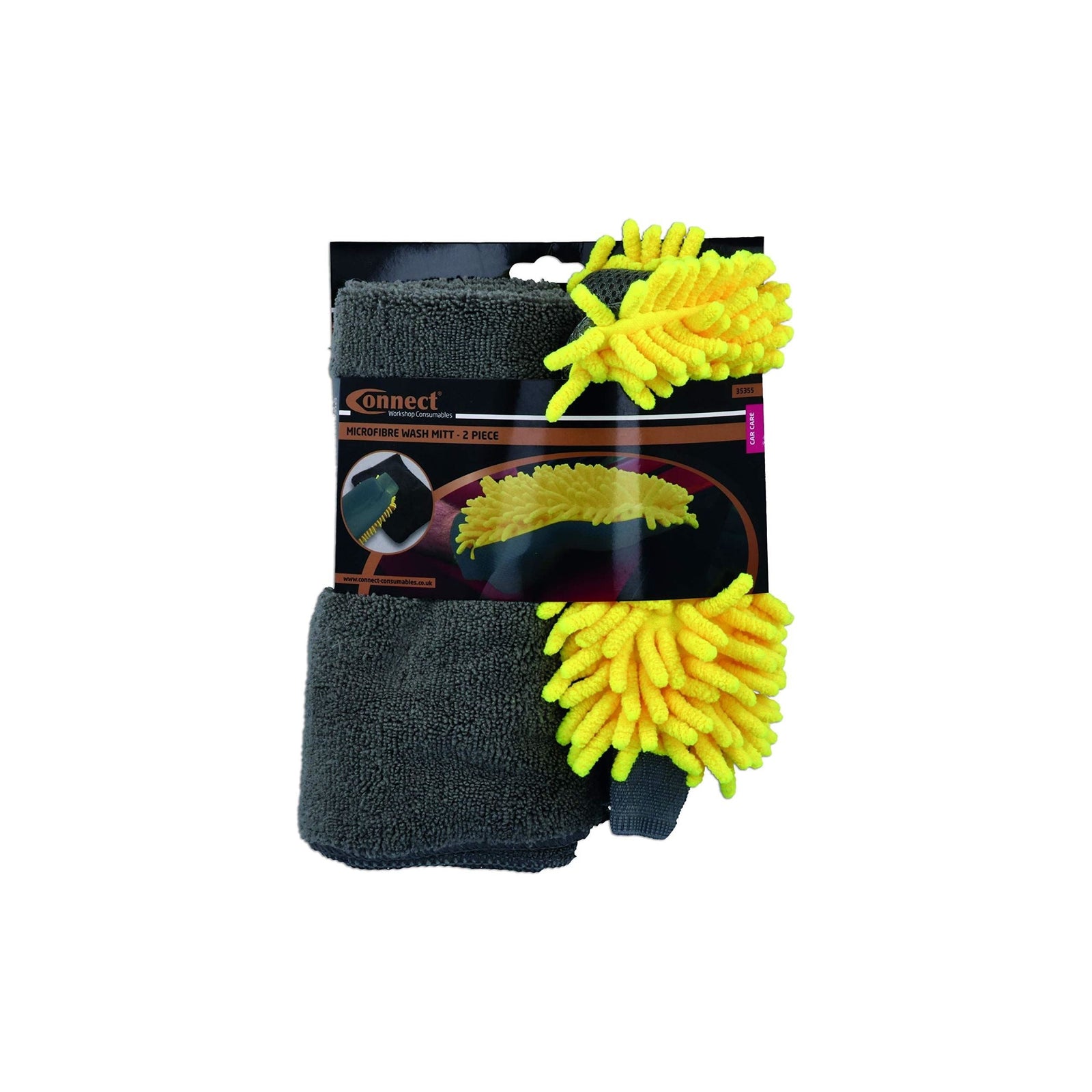 Connect Microfibre Wash Mitt 2pc 35355