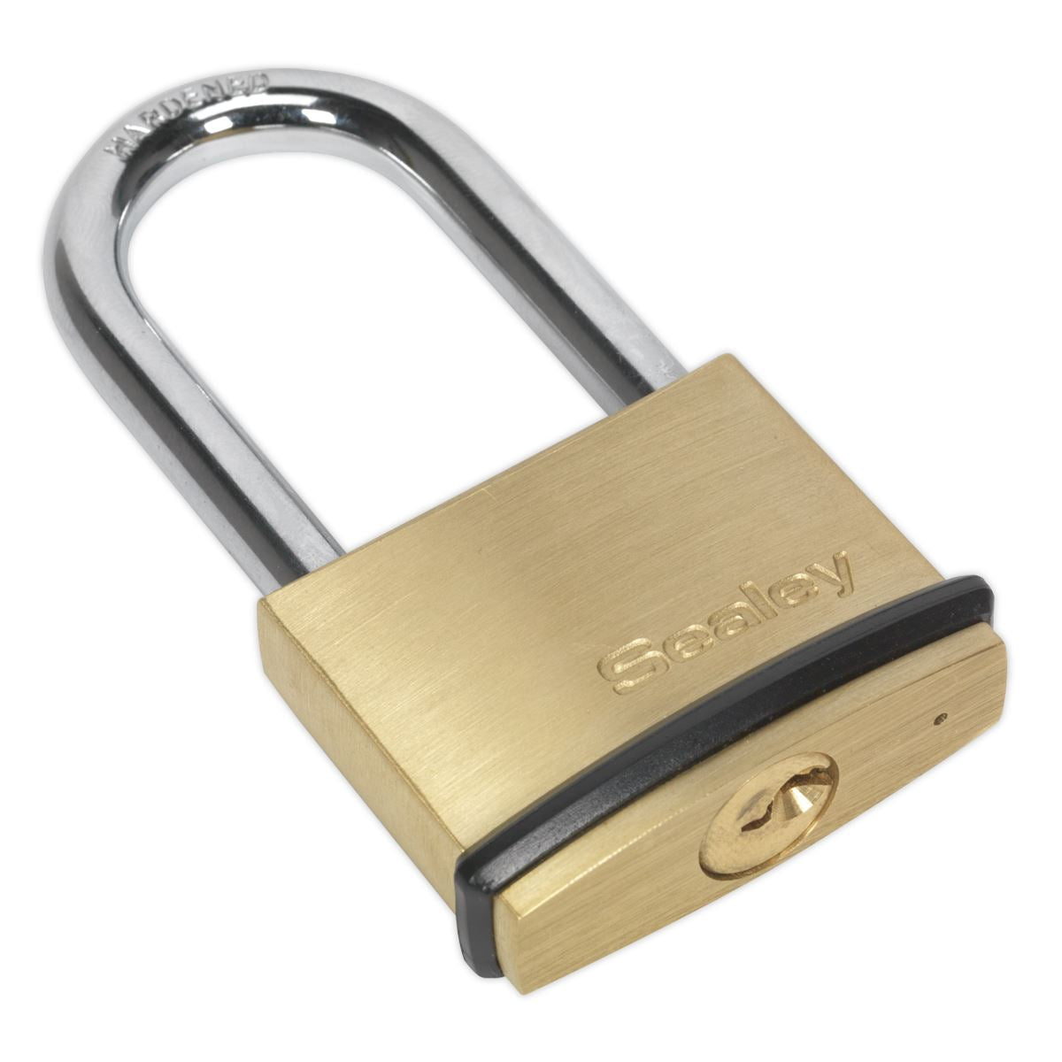 Sealey Brass Body Padlock Long Shackle 50mm PL202L
