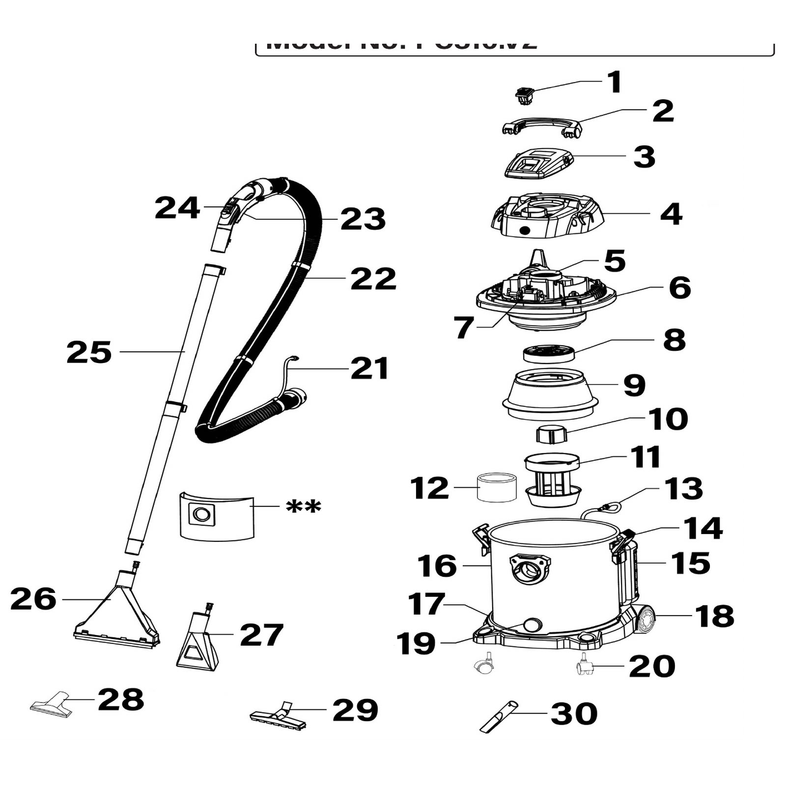 Sealey Fixed Wheel PC310-V2-18
