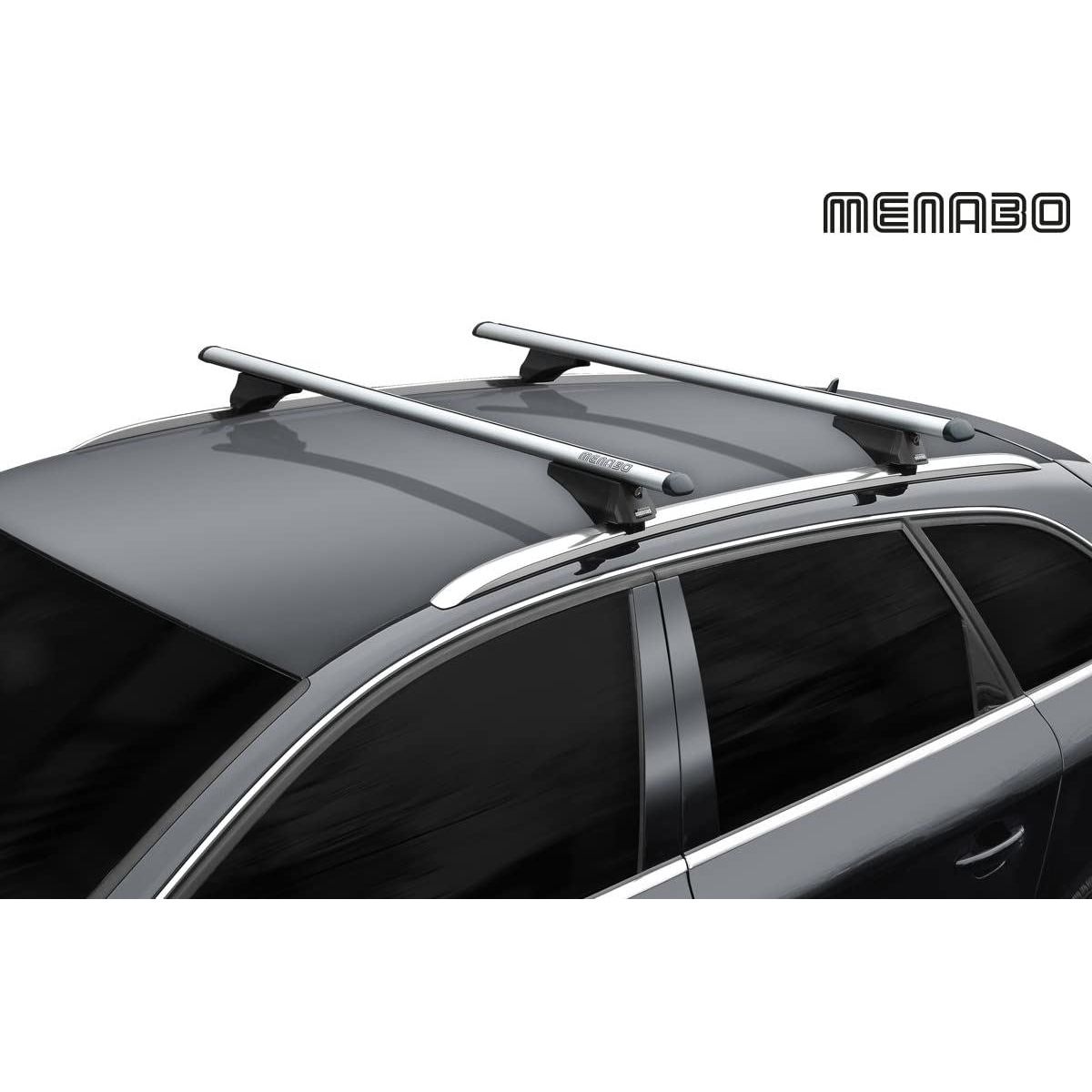 Locking Aluminium Flush Solid Roof Rail Bars fits VOLVO V60 Cross Country 15>