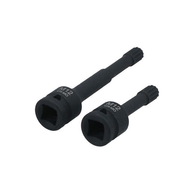 Laser Triple Square Impact Bit Socket Set M12 1/2"D