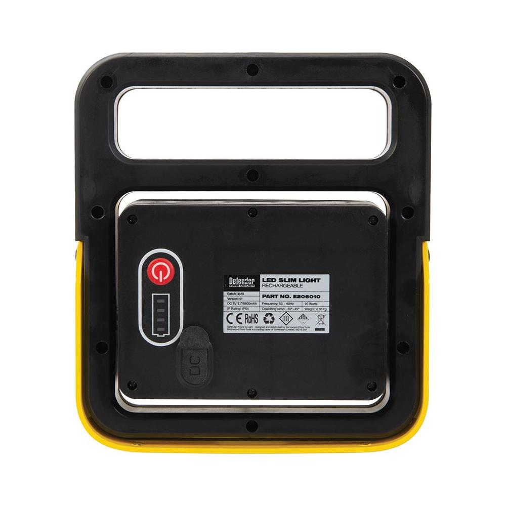 Defender Slimline LED Light Rechargeable 20W