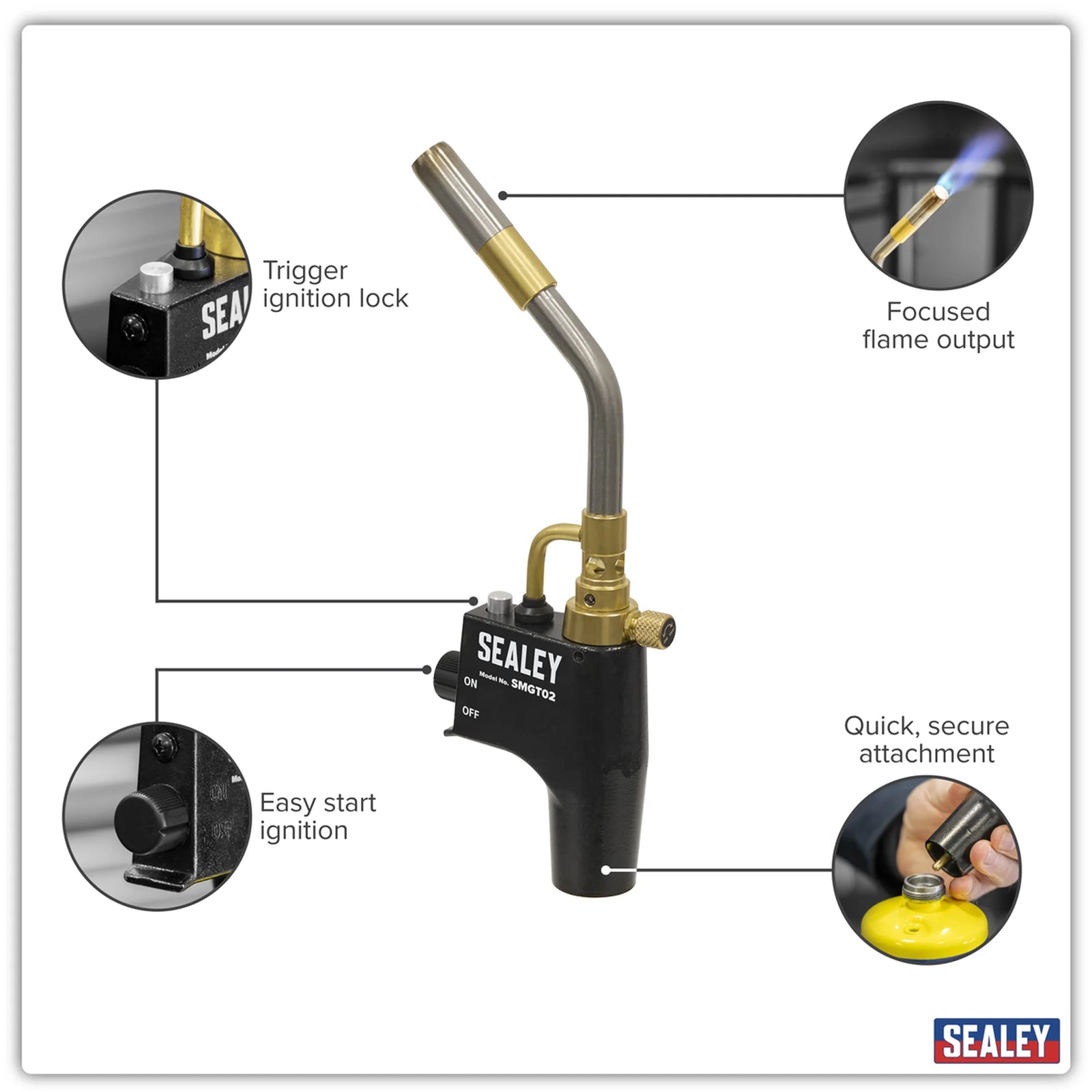 Sealey Industrial Brazing Torch SMGT02 with Auto Start/Stop