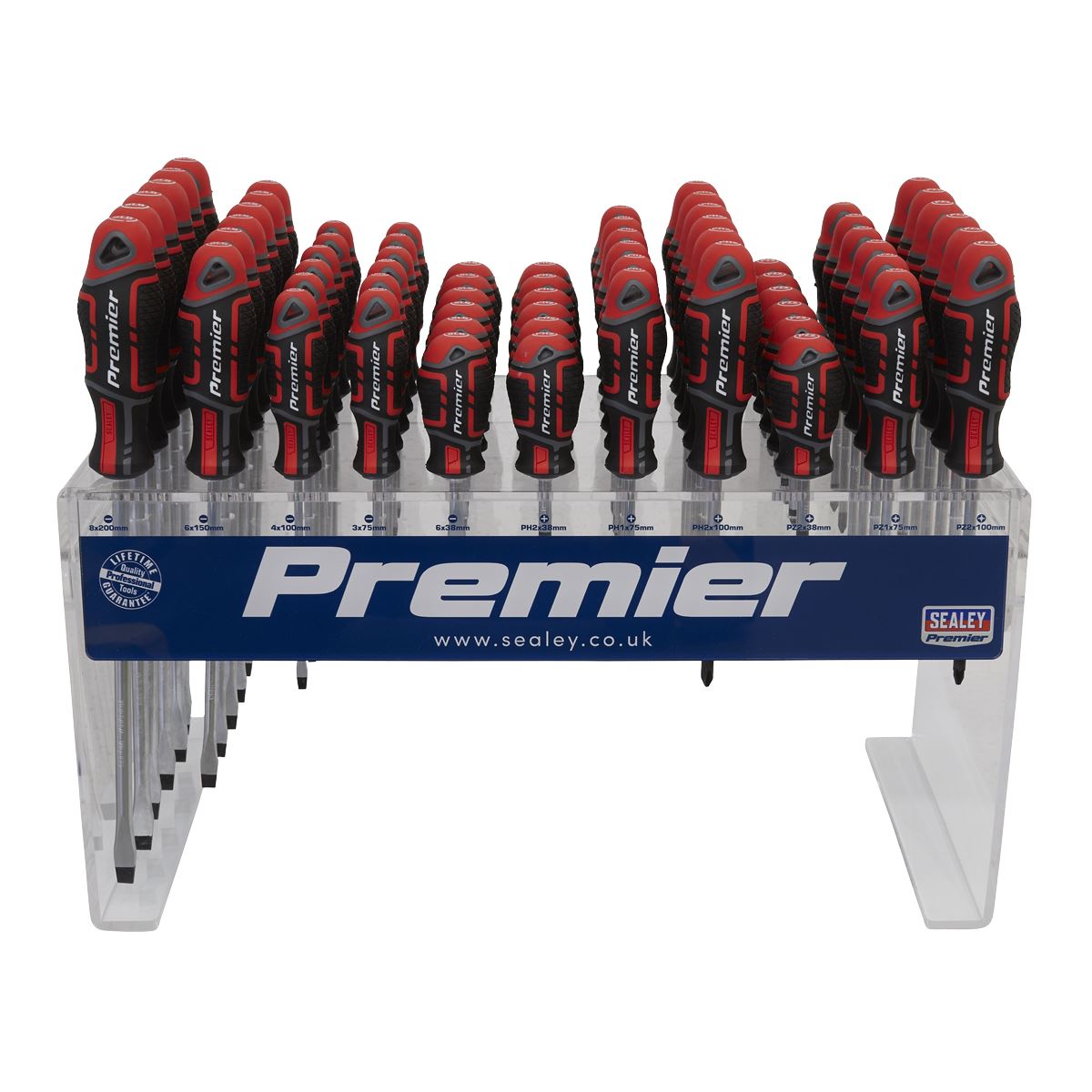 Sealey Premier Premier GripMAX Individual Screwdrivers Countertop Display 66pc
