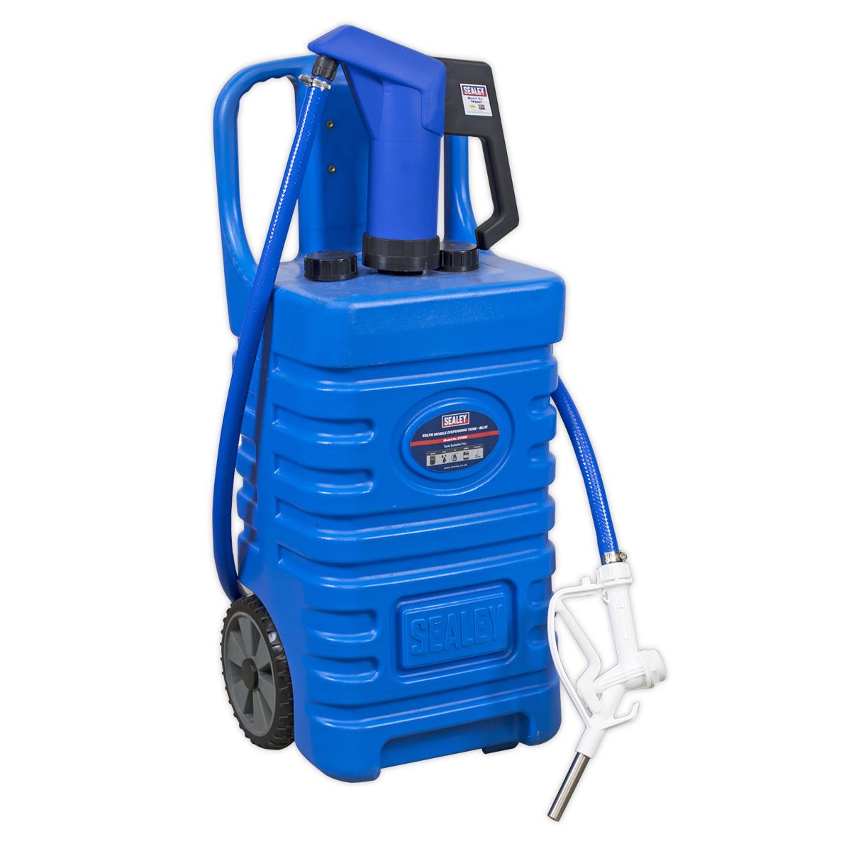 Sealey Mobile Dispensing Tank 55 Litre with AdBlue Pump Blue Fluid Transfer
