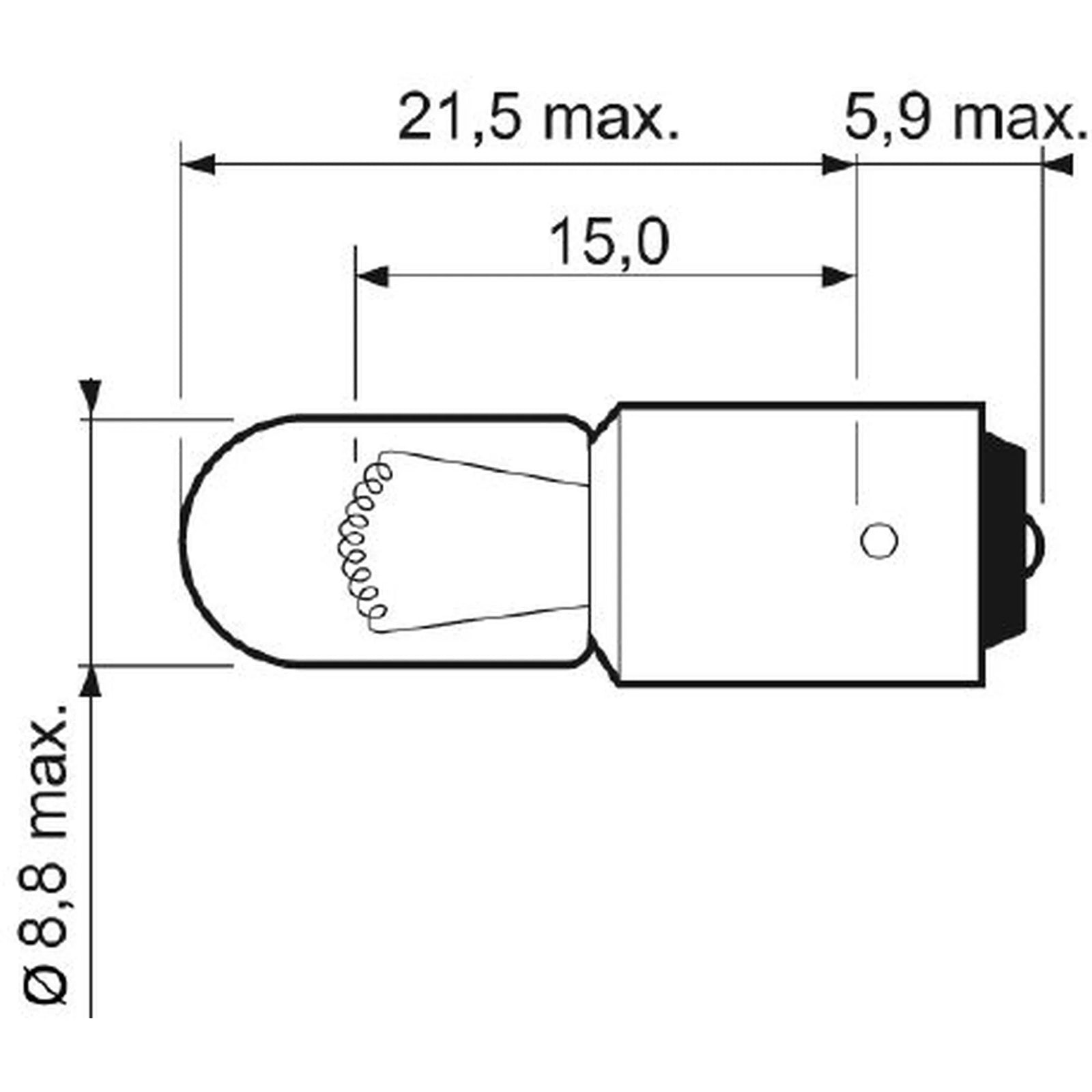 Valeo Indicator Turn Signal Bulb BA9s 12V 4W 032223