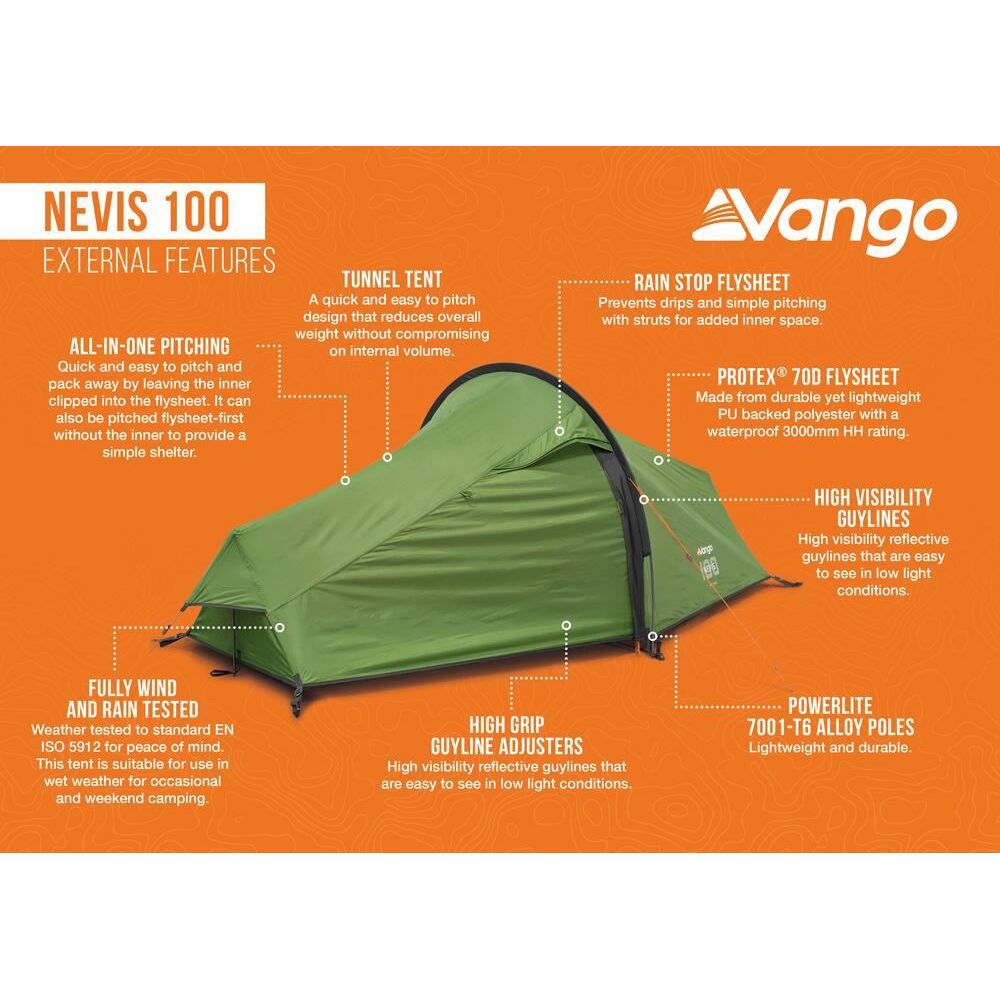 Vango Nevis 100 Tent Pamir Green