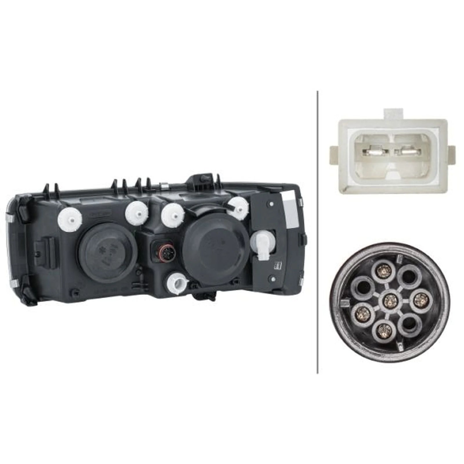 Hella Headlight Headlamp H7/H1 Right 1EJ 247 046-041