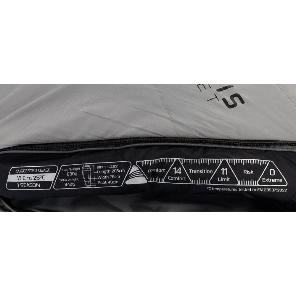 Vango Mantis Planet Sleeping Bag 50L Grey Flannel