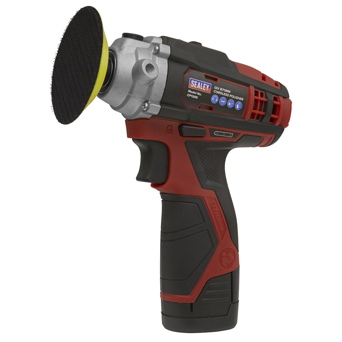 Sealey Cordless Polisher Buffer 12V 71mm Variable Speed Li-ion Body Only